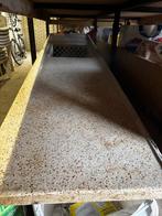 Oud aanrechtblad - 228x53 cm, Huis en Inrichting, Keuken | Keukenelementen, Ophalen, Gebruikt, Beige, 200 cm of meer
