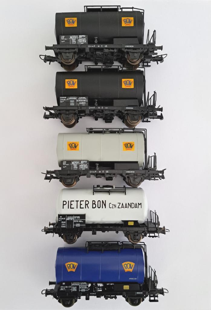 5x Roco H0 Ketelwagons, Hobby en Vrije tijd, Modeltreinen | H0, Zo goed als nieuw, Wagon, Gelijkstroom, Roco, NS, Ophalen of Verzenden