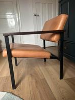 Cognac lederen stoel/fauteuil te koop, Huis en Inrichting, Stoelen, Ophalen, Gebruikt, Bruin, Eén