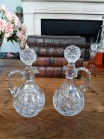 Kristallen olie en azijn stel, Antiek en Kunst, Ophalen of Verzenden