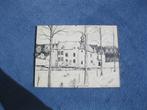 Gesigneerde pentekening uit 1987 kasteel Sterrebos, Ophalen