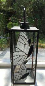 Lantaarn tiffany vlinder glasfusing bloem, Overige materialen, Overige kleuren, 25 tot 50 cm, Nieuw