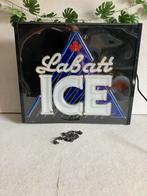 Labatt Ice bier lichtbak, vintage reclame lamp, reclame bier, Ophalen of Verzenden, Gebruikt, Reclamebord, Plaat of Schild, Overige merken