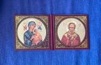 Reis-icon van Maria met kind Jezus & Griekse kerkheilige, Ophalen of Verzenden, Zo goed als nieuw, Kaart of Prent, Christendom | Katholiek