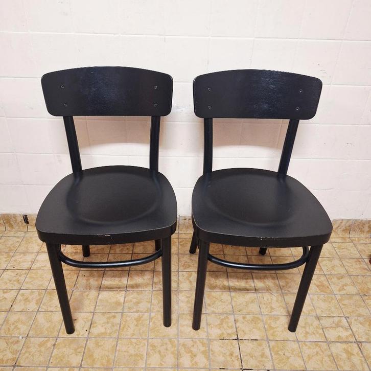 IKEA Idolf Stoel / 2 Stuks, Huis en Inrichting, Stoelen, Gebruikt, Twee, Hout, Zwart, Ophalen
