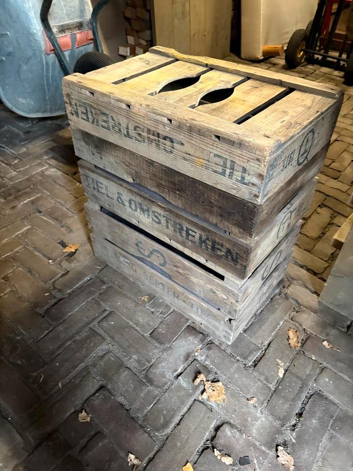 Oude Veilingkist - Authentiek en Sfeervol, Huis en Inrichting, Woonaccessoires | Kisten, Gebruikt, Minder dan 50 cm, 50 tot 100 cm