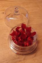 Glazen schaaltje met stolp, Gebruikt, Schaal, Rond, Ophalen of Verzenden