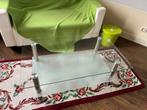 Glazen salontafel, Huis en Inrichting, Ophalen, Gebruikt, 100 tot 150 cm, 50 tot 100 cm