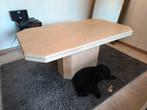 Travertin Eettafel & Salontafel Set, Huis en Inrichting, Tafels | Eettafels, Ophalen, Overige materialen, Gebruikt, 100 tot 150 cm
