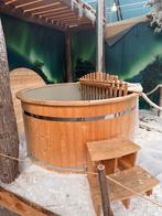 Houtgestookte hottub polypropyleen Ø180   | Showroommodel, Ophalen, Zo goed als nieuw, Afdekzeil, Vast
