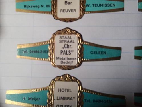 Sigarenbandje Geleen Staalstraal metal. bedrijf Chr. Pals, Verzamelen, Rookartikelen, Aanstekers en Luciferdoosjes, Gebruikt, Sigarenbandjes