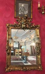 Spiegel antiek barok engel beeld - goud lijst en verlichting, Huis en Inrichting, Minder dan 100 cm, 75 tot 100 cm, Rechthoekig