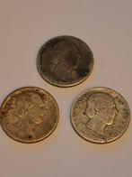 3 stuks Willem III Kwartjes 1890 in mindere kwaliteiten., Koning Willem III, Setje, Zilver, 25 cent