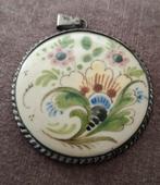 Zilveren Hanger met Delfts Aardewerk, Ophalen of Verzenden, Dames, Delfts