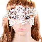 Sexy wit kanten masker, model A, Verzenden, Nieuw