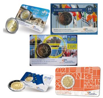 Nederlandse Uitgiftes van Europese 2 Euro Munten in Coincard beschikbaar voor biedingen