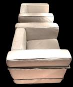 Replica CORBUSIER LC2 type zeteltjes in wit leder, Huis en Inrichting, Fauteuils, Ophalen, Zo goed als nieuw, Minder dan 50 cm