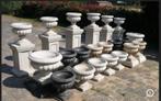 Unieke & sierlijke italiaanse betonnen bloempotten & zuilen, Tuin en Terras, Bloembakken en Plantenbakken, Ophalen, Tuin, Minder dan 60 cm