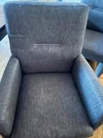 Grijze Stoffen Stoelen met Armleuningen 4 stuks, Ophalen, Gebruikt, Eén, Stof