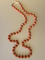 Antieke bloedkoraal ketting ca. 1900 met gouden slotje, Verzenden, Overige materialen, Ketting, Met edelsteen