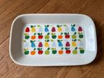 AH Retro Schaaltje met kleurrijke appeltjes en peertjes, Gebruikt, Porselein of Keramiek, Schaal, Ophalen of Verzenden