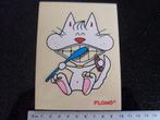 ruit sticker flomo logo tanden poetsen kat poes, Verzenden, Zo goed als nieuw, Merk