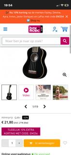 Fazley K21B-W Sopraan Ukelele Zwart (B-Stock), Muziek en Instrumenten, Snaarinstrumenten | Overige, Ophalen of Verzenden, Nieuw