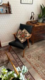 Zwart vintage fauteuiltje., Hout, Minder dan 75 cm, Gebruikt, Vintage