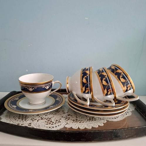 Heinrich Winterling, 4 prachtige kop en schotels, Antiek en Kunst, Antiek | Servies los, Ophalen of Verzenden