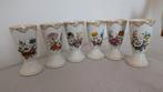 Franse Retro Vintage hoge bekers mokken porcelein bloemen go, Ophalen of Verzenden, Zo goed als nieuw, Overige stijlen, Kop(pen) en/of Schotel(s)