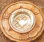 Houten asbak met glazen inzet, Ophalen of Verzenden