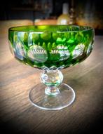 Likeur Glas Kristal Emerald groen Mid century kristal antiek, Antiek en Kunst, Antiek | Glas en Kristal, Verzenden