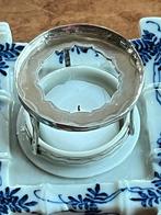 PORSELEINEN KOMFOORTJE MET ZILVEREN OPBOUW-JAPANS, Verzenden, Zilver