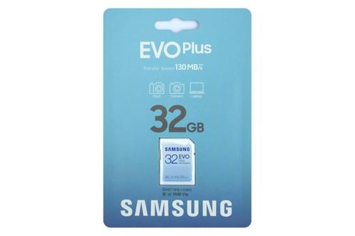 Samsung Evo Plus 32GB SDHC geheugenkaart, Audio, Tv en Foto, Fotografie | Geheugenkaarten, Nieuw, SDHC, 32 GB, Fotocamera, Ophalen of Verzenden