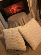 Witte Fluwelen Kussens - 40x40cm, Ophalen of Verzenden, Nieuw, Wit, Vierkant