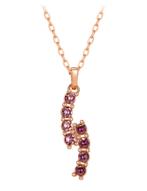 Ketting met Swarovski kristallen Doublé roségoud ID=6, Met kristal, Overige materialen, Nieuw, Ophalen of Verzenden