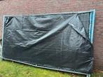 8 bouwhekken (200x350) met zeil,6 voeten,3 palen, 10 klemmen, Ophalen, Gebruikt