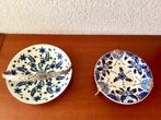 2 mooie Delftsblauwe presenteerschalen 1x hengsel/1x pootjes, Antiek en Kunst, Antiek | Keramiek en Aardewerk, Ophalen of Verzenden