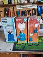 3 camping gaslampen met nieuwe kousjes., Ophalen, Zo goed als nieuw