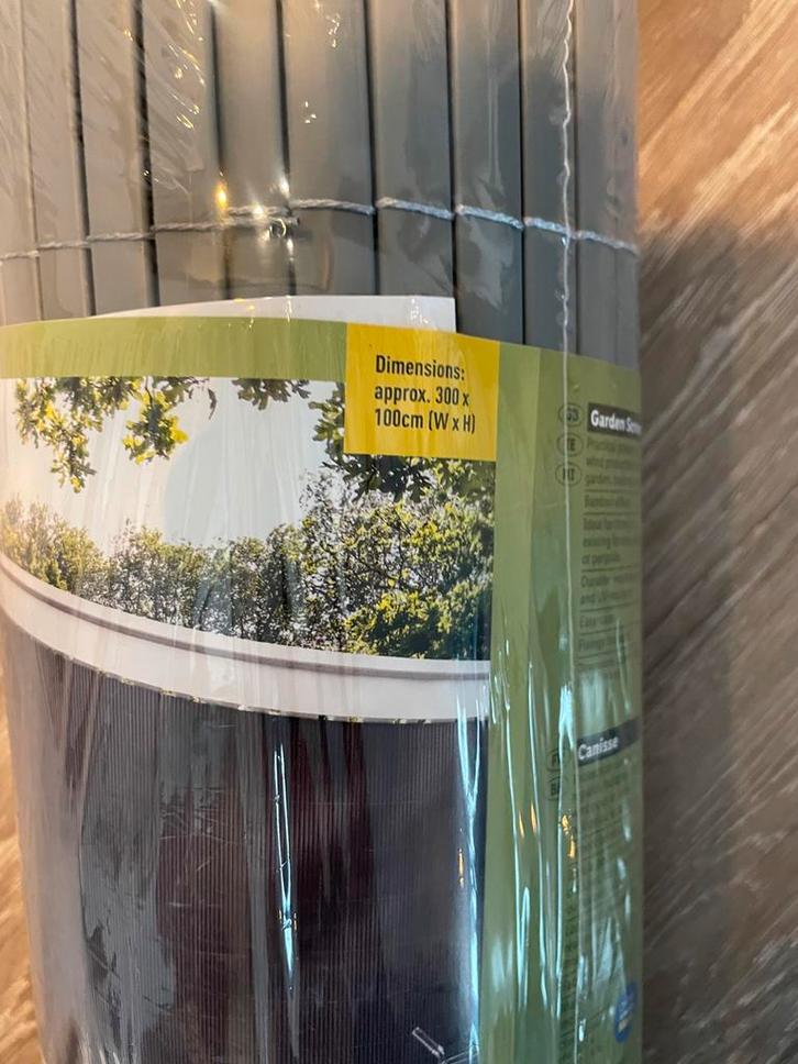 Livarno Flexibele Balkonafscherming Grijs 1m hoog, Tuin en Terras, Schuttingen, Nieuw, Kunststof, Minder dan 1 meter, 3 tot 6 meter