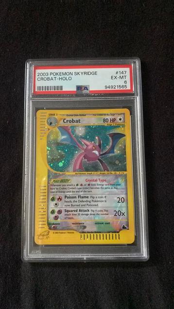 Pokemon Crobat Holo 147/144 Skyridge PSA 6 beschikbaar voor biedingen