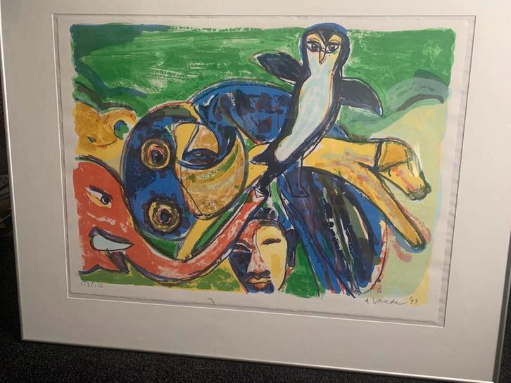 Schilderij Anton Vrede zonder titel, Antiek en Kunst, Kunst | Litho's en Zeefdrukken, Ophalen