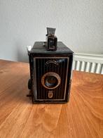 Oude Fotocamera met tas antiek camera, Verzamelen, Fotografica en Filmapparatuur, Ophalen of Verzenden, Voor 1940, Fototoestel
