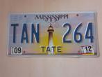 Kentekenplaat Mississippi usa., Verzamelen, Automerken, Motoren en Formule 1, Ophalen of Verzenden, Gebruikt, Auto's