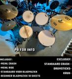 Zwart Beginner drumstel, Ophalen, Gebruikt, Overige merken