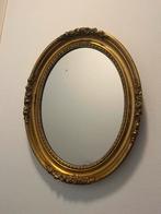 Ovale gouden spiegel, Ophalen, Minder dan 50 cm, Zo goed als nieuw, Minder dan 100 cm