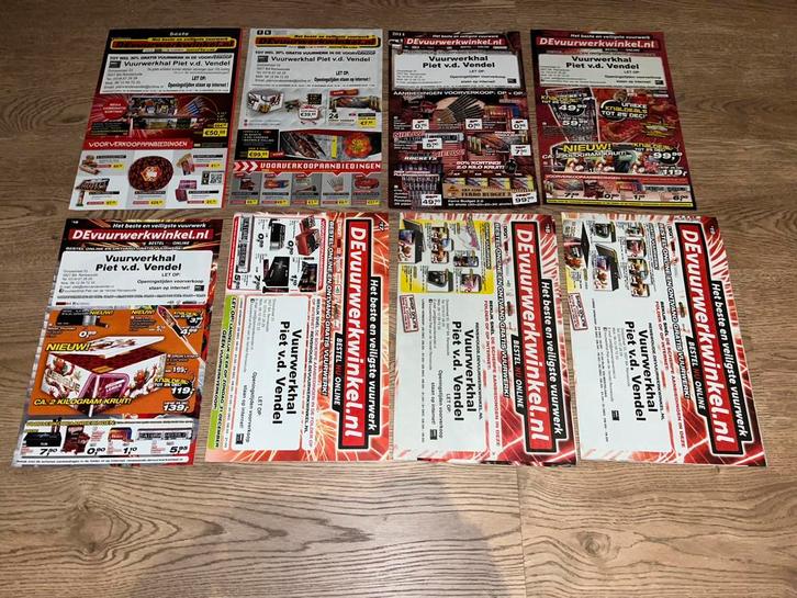Vuurwerk Folder Collectie | Devuurwerkwinkel, Boeken, Catalogussen en Folders, Zo goed als nieuw, Ophalen of Verzenden