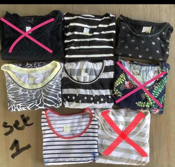Verschillende dames T-shirts korte mouw maat L €2,50 per st beschikbaar voor biedingen