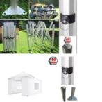 Extreem Sterke HEXAGON Easy Up Pop-Up Vouwtent 4.5x3m Wit, Tuin en Terras, Partytenten, Ophalen of Verzenden, Nieuw, Partytent