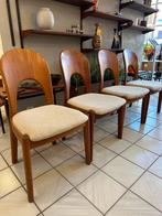 4 vintage stoelen deens niels koefoed, morten 1970, Huis en Inrichting, Stoelen, Ophalen, Hout, Gebruikt, Overige kleuren